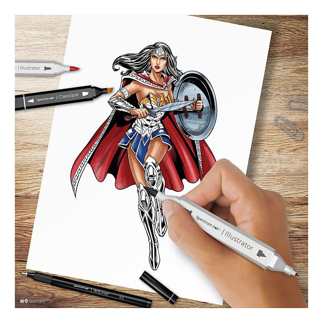 Creativ company hobby set illustration, wonder woman, various colors, 1 box