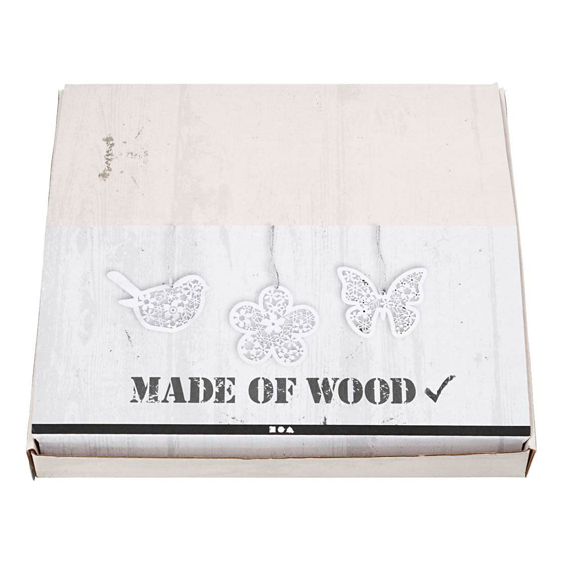 Ustvarjalno podjetje Lesene figure Butterfly Flower and Bird, 90st.