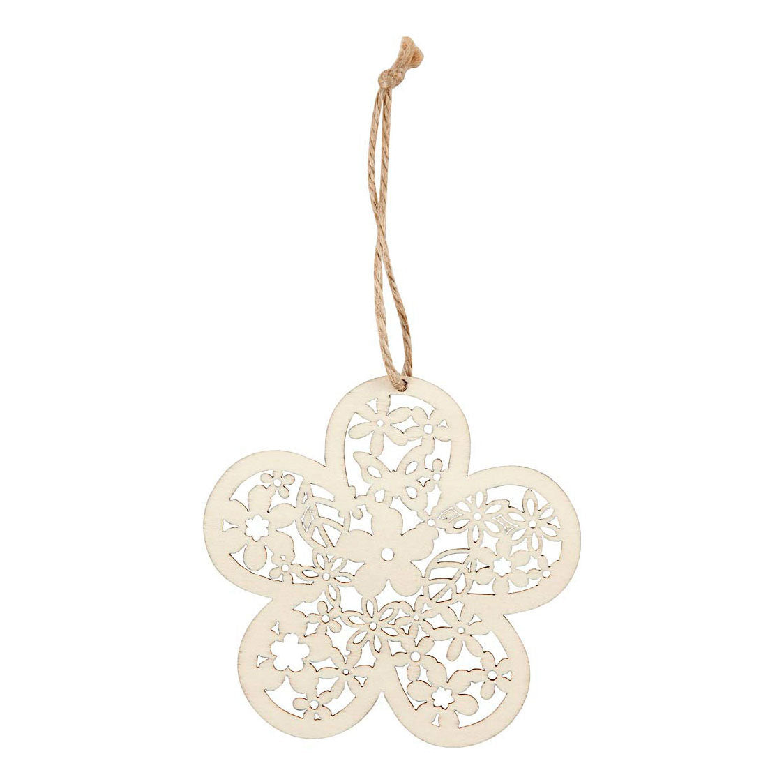 Ustvarjalno podjetje Lesene figure Butterfly Flower and Bird, 90st.