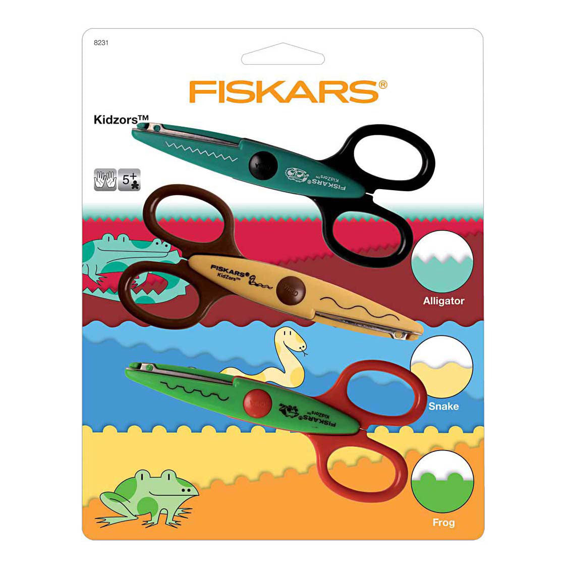 Fiskars Kidzors Zackenschere, 3 Stück 1 Box