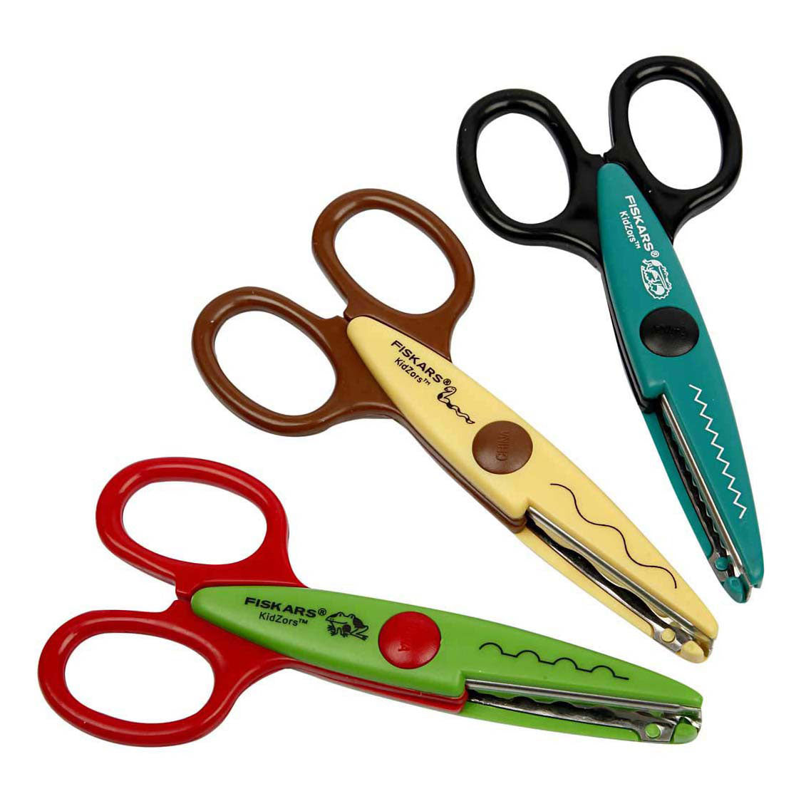 Fiskars kidzors pinking shears, 3 pieces 1 box