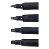 Calligraphy markers, line width 1.4 + 2.5 + 3.6 + 4.8 mm, black, 4 pieces 1 box
