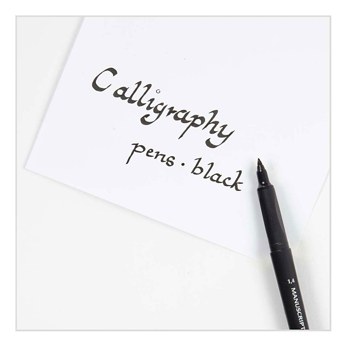 Calligraphy markers, line width 1.4 + 2.5 + 3.6 + 4.8 mm, black, 4 pieces 1 box