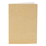 Creativ company cards and envelopes, card size 10.5x15 cm, envelope size 11.5x16.5 cm, glitter, 120+250 gr, gold, 4 sets 1 box