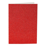 Creativ company cards and envelopes, card size 10.5x15 cm, envelope size 11.5x16.5 cm, glitter, 110+250 gr, red, 4 sets 1 box