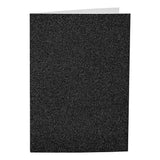 Creativ company cards and envelopes, card size 10.5x15 cm, envelope size 11.5x16.5 cm, glitter, 110+250 gr, black, 4 sets 1 box
