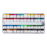 Creativ company art watercolor paint, ½-pan, dimensions 10x15x20 mm, standard colors, 48 ​​colors 1 box