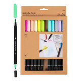 Creativ company watercolor marker, pastel, line width 2+4-8 mm, various colors, 12 pieces 1 box
