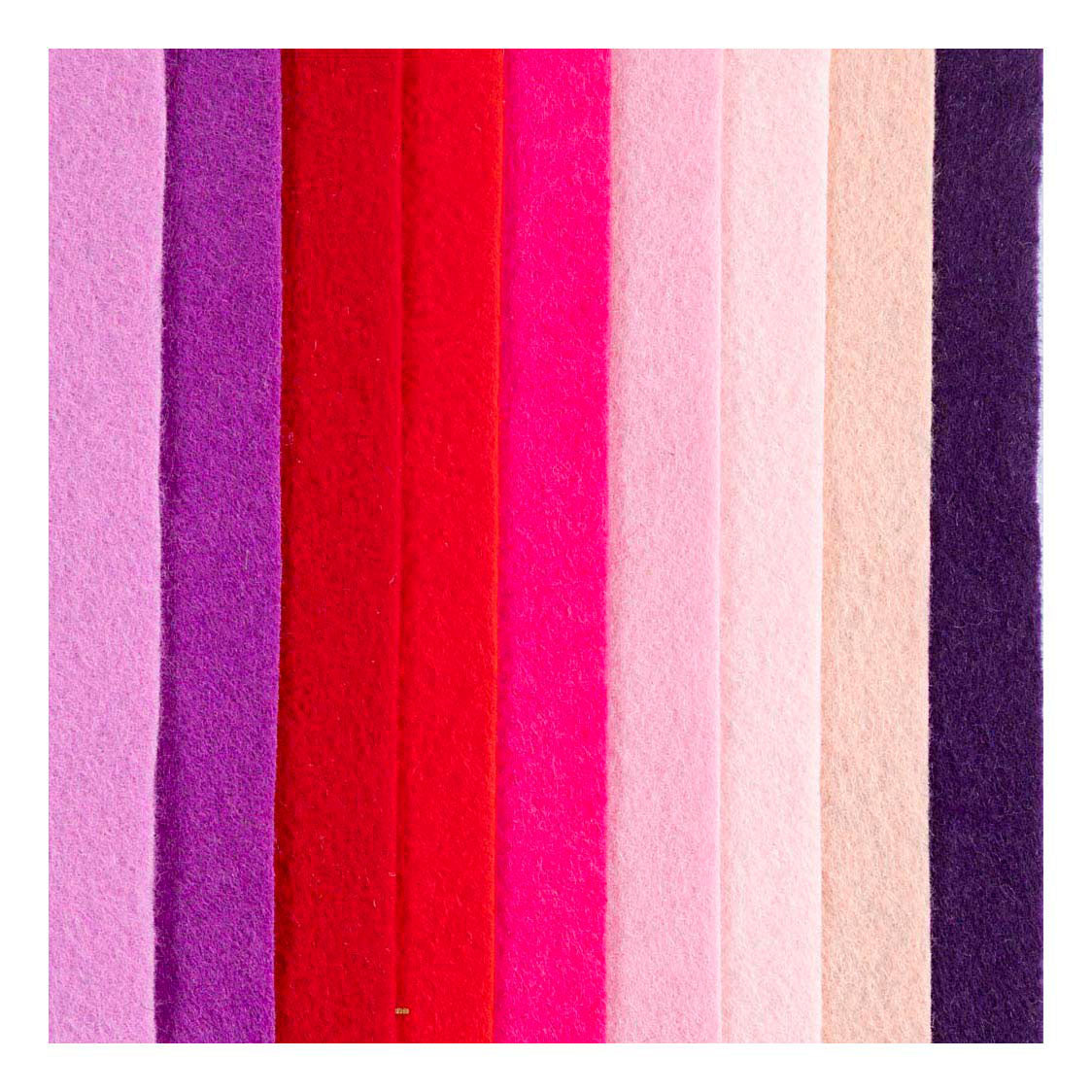 Creativ company hobby felt, A4, sheet 210x297 mm, thickness 2 mm, purple pink harmony, 10 pieces in a box