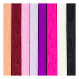 Creativ company crepe paper, sheet 25x60 cm, crepe ratio: 180%, 105 gr, purple pink harmony, 8 sheets 1 box