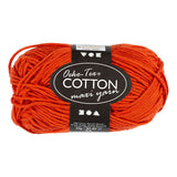 Fil de coton Creativ company, taille 8 8, l : 80-85 m, rouge, 50 g 1 pelote