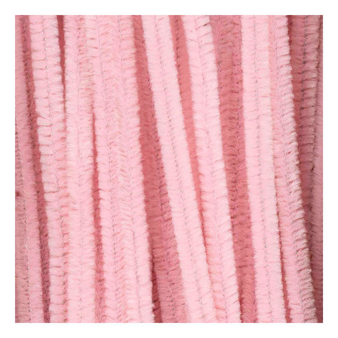 Creativ company chenille, l: 30 cm, thickness 6 mm, pink, 50 pieces 1 box
