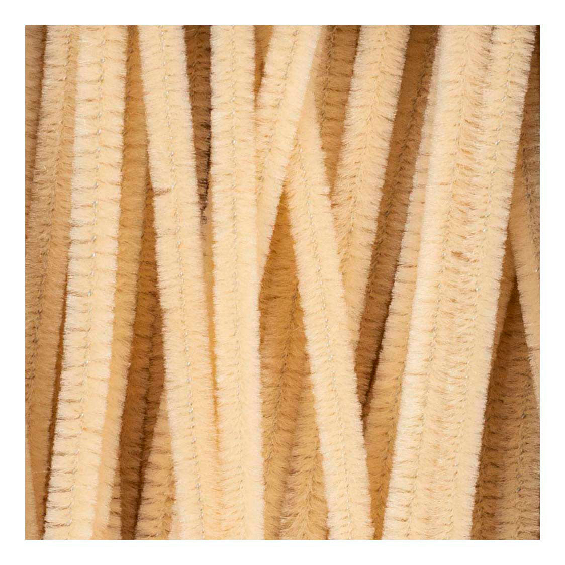 Creativ company chenille, l: 30 cm, thickness 6 mm, beige, 50 pieces 1 box