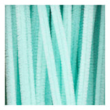 Creativ company chenille, l: 30 cm, thickness 6 mm, light turquoise, 50 pieces 1 box