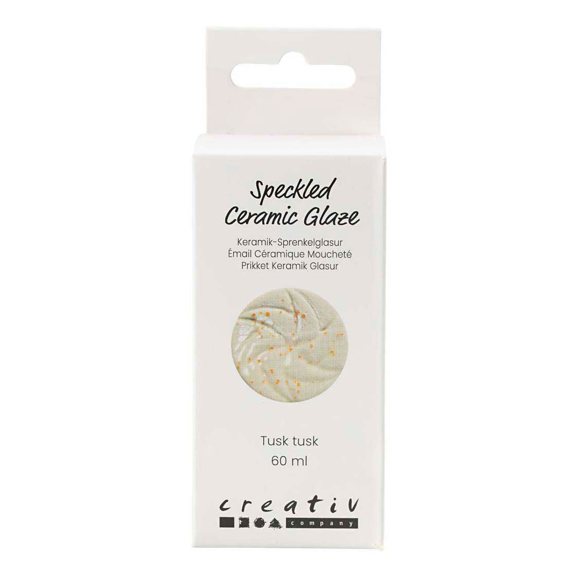 Creativ company spættet keramisk glasur, 999-1060 °c, uigennemsigtig, stødtænd stødtænd, 60 ml 1 flaske