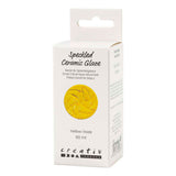 Creativ company gespikkeld keramiekglazuur, 999-1060 °c, dekkend, yellow haze, 60 ml 1 fles