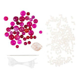 Creativ firma mini hobby sæt smykker, halskæde og armbånd, pink, 1 æske