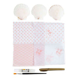 Creativ company mini hobby set découpage, coquilles de moules, rose clair, 1 boîte