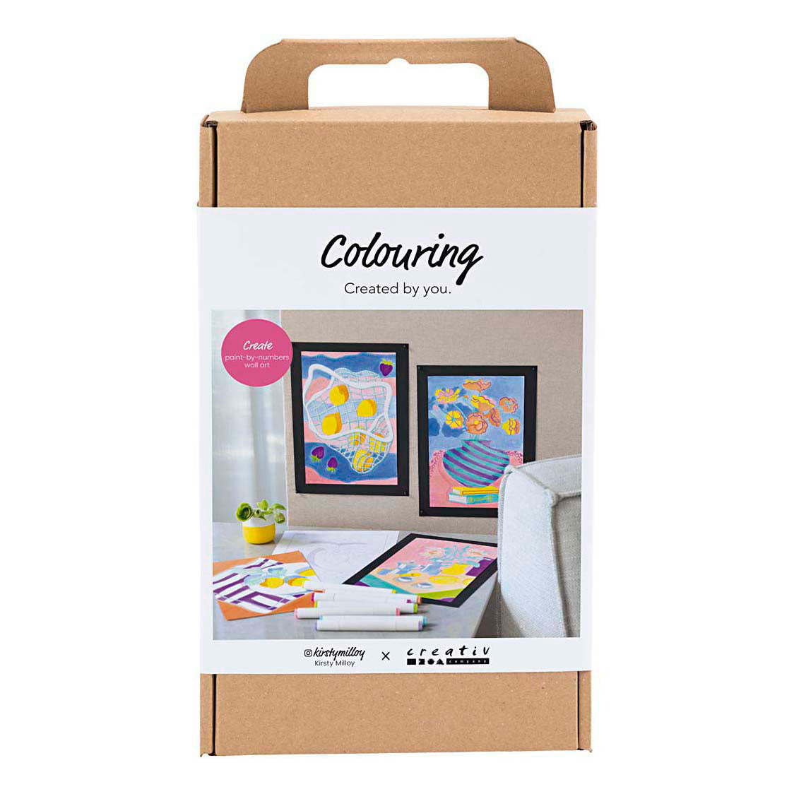 Creativ Firma Hobby Set Faarwen, Molerei vun Zuelen, Highlighter, 1 Këscht