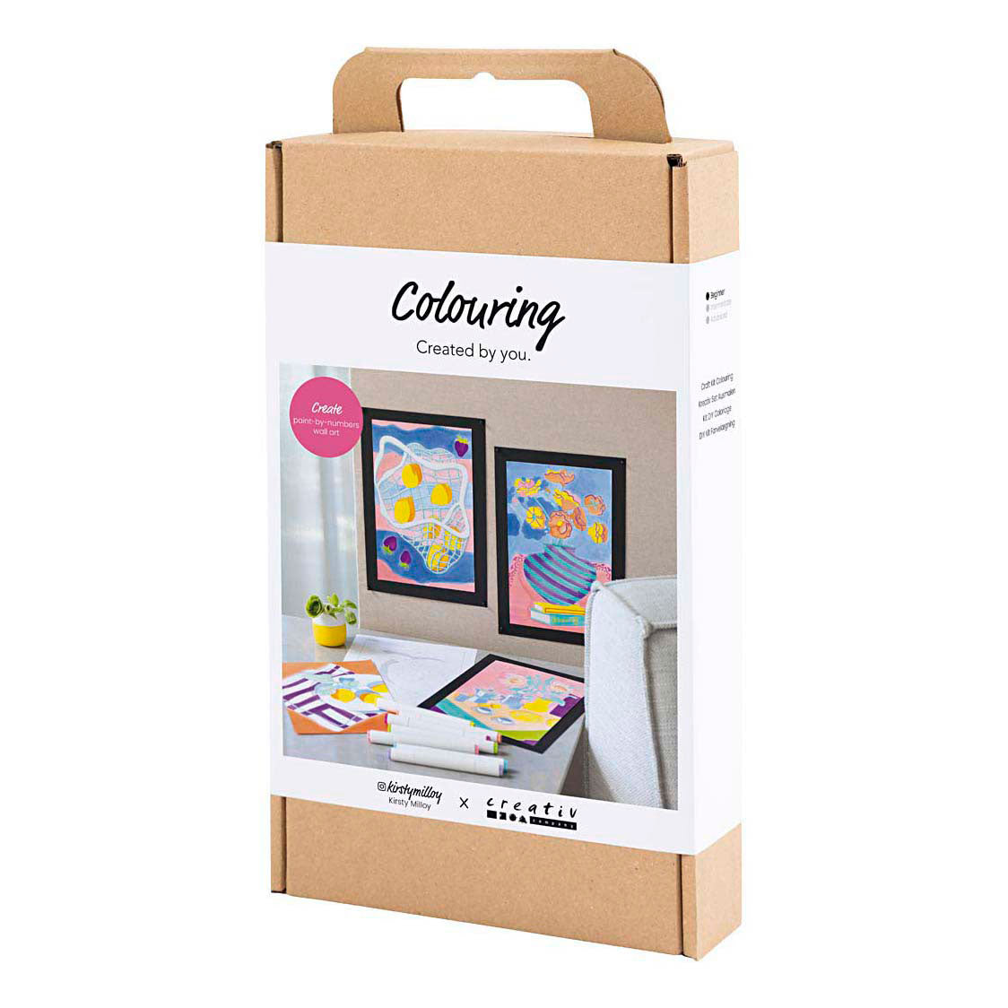 Creativ Firma Hobby Set Faarwen, Molerei vun Zuelen, Highlighter, 1 Këscht
