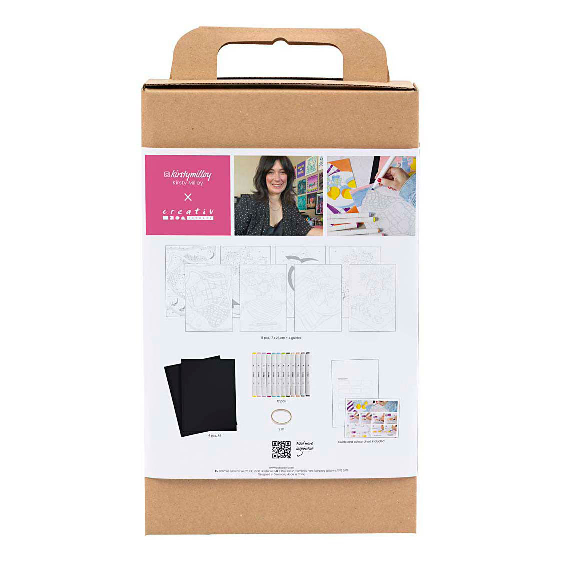 Creativ company hobby set coloring, painting by numbers, markers, 1 box