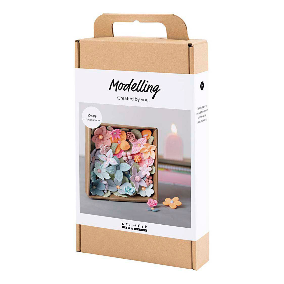 Creativ company hobbyset boetseren, bloemen, pastelkleuren, 1 doos
