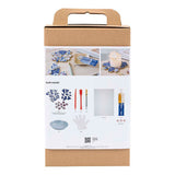 Creativ company hobbyset kintsugi, onderzetter, blauw, goud, lichtrood, wit, 1 doos