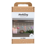 Creativ company – ensemble de loisirs de modélisation, figurines de noël en pâte à papier, différentes couleurs, 1 boîte