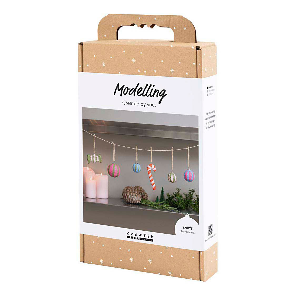 Creativ company hobbyset boetseren, pulp kerstfiguren, diverse kleuren, 1 doos