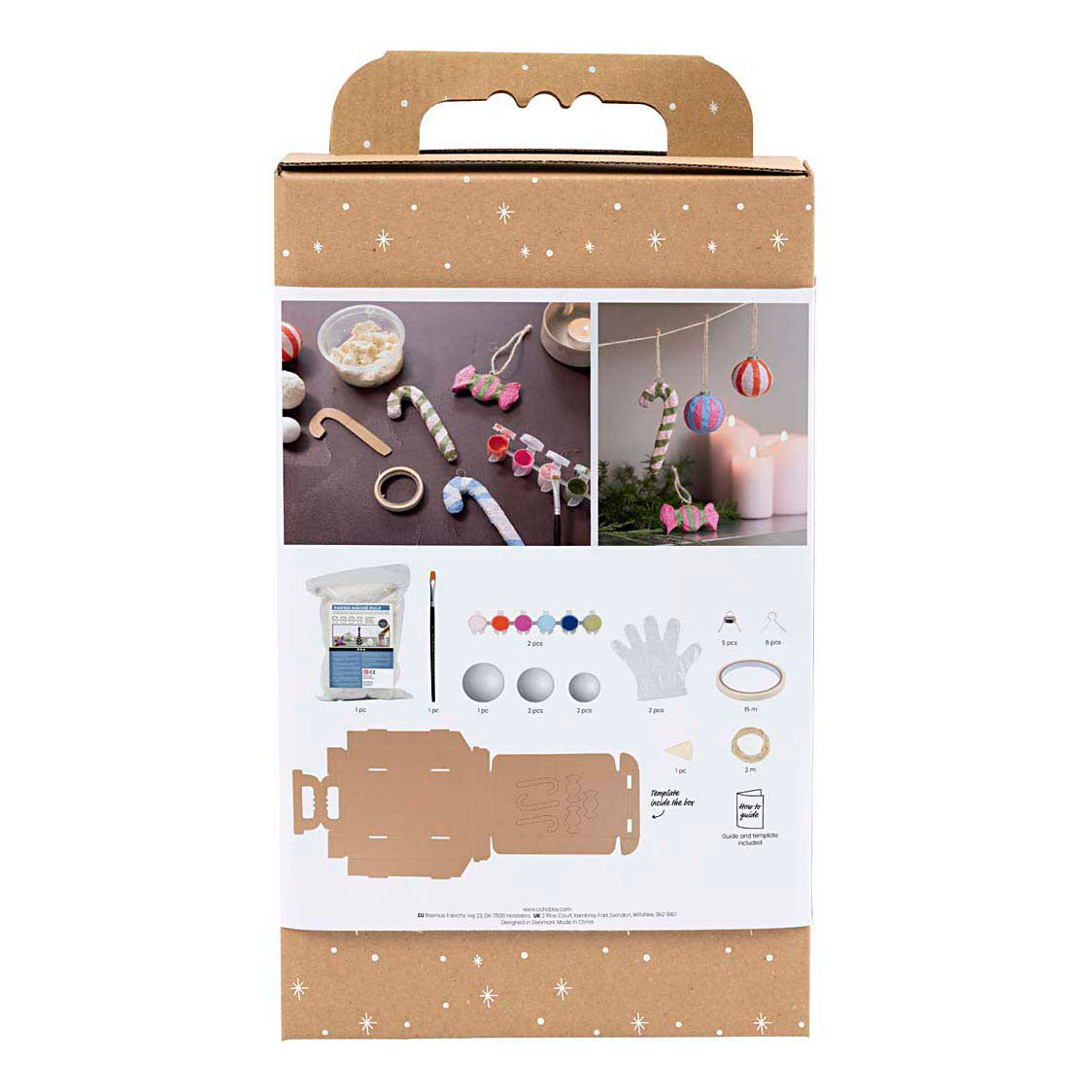 Creativ company hobbyset boetseren, pulp kerstfiguren, diverse kleuren, 1 doos