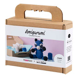 Creativ företag hobbyset amigurumi, tvättbjörn, svart, blå, 1 kartong