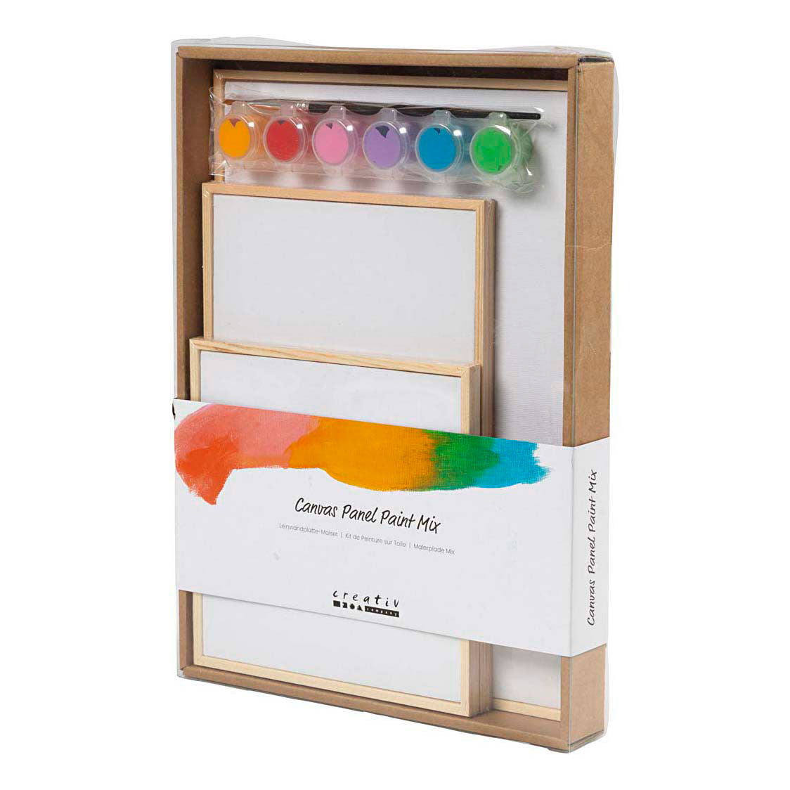 Creativ company set canvas panels, colorful, 1 box