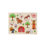 Wooden Farm Knob Puzzle, 12 pcs.