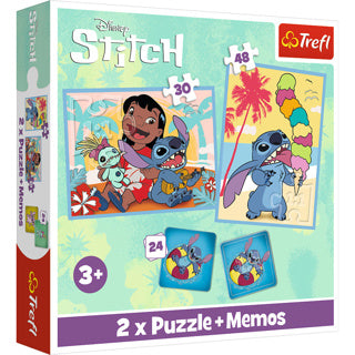 Disney puzzel stitch 30 en 48 stukjes en memory