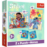 Disney puzzel stitch 30 en 48 stukjes en memory