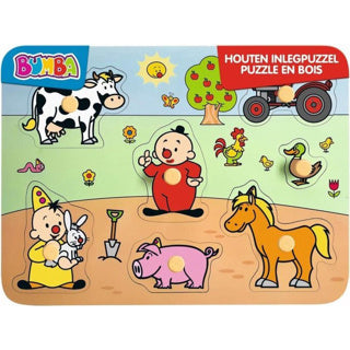 Studio 100 bumba wooden stud puzzle farm, 7 pcs.