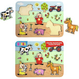 Studio 100 bumba wooden stud puzzle farm, 7 pcs.