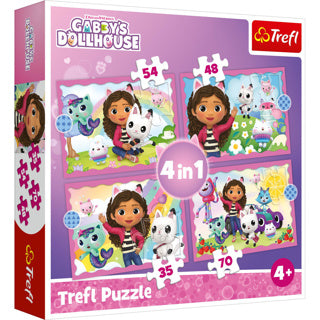Trefl Puzzle Gabby's Dollhouse 4 in 1