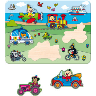 Studio 100 bumba houten inlegpuzzel voertuigen