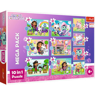 Puzzel 10 in 1 gabby's poppenhuis