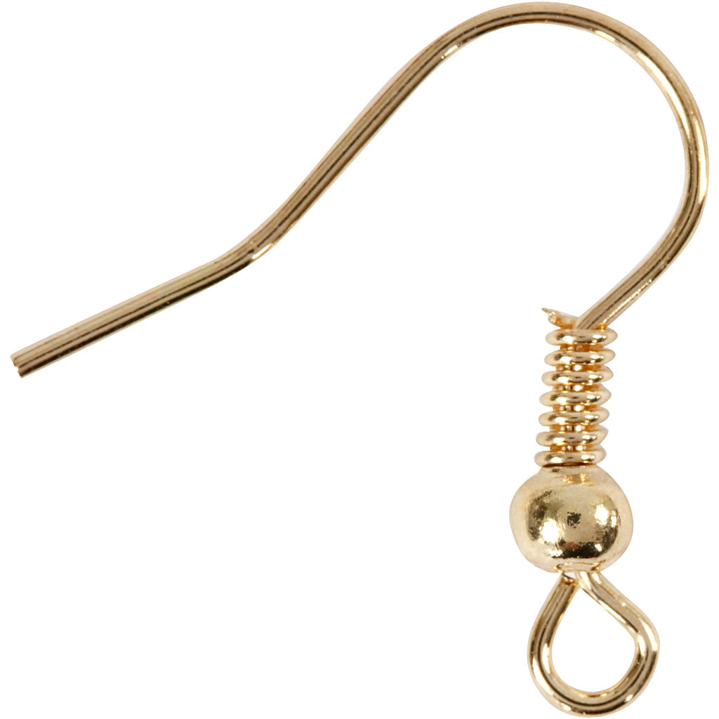 Creativ company oorbelhaaken, l: 18 mm, goud, 10 stuk 1 doos