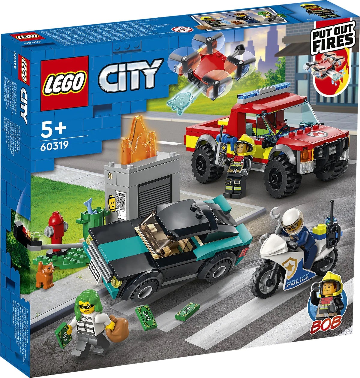 Lego City - 60319 Feuerbrigade Amp; Polizeieinkauf