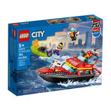 Barco de resgate de bombeiros Lego City 60373