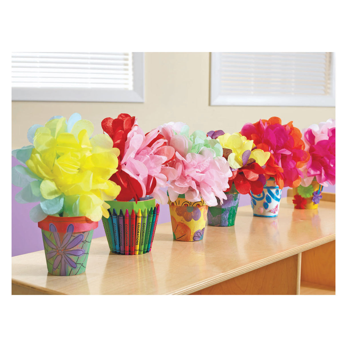 Colorations - Decorate your own flowerpot Papier -Moche, set of 10
