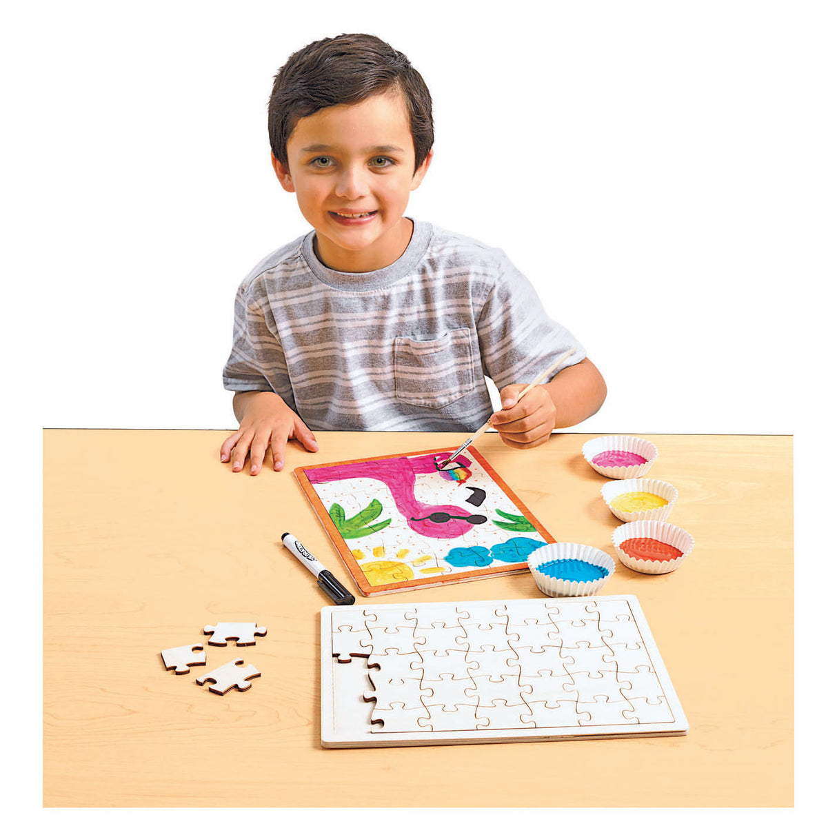 Make your own wooden puzzle, 6st.