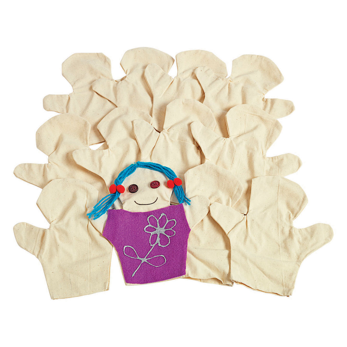 Färben - Dekorieren Sie Ihre eigenen Handpuppen, 12 Set von 12