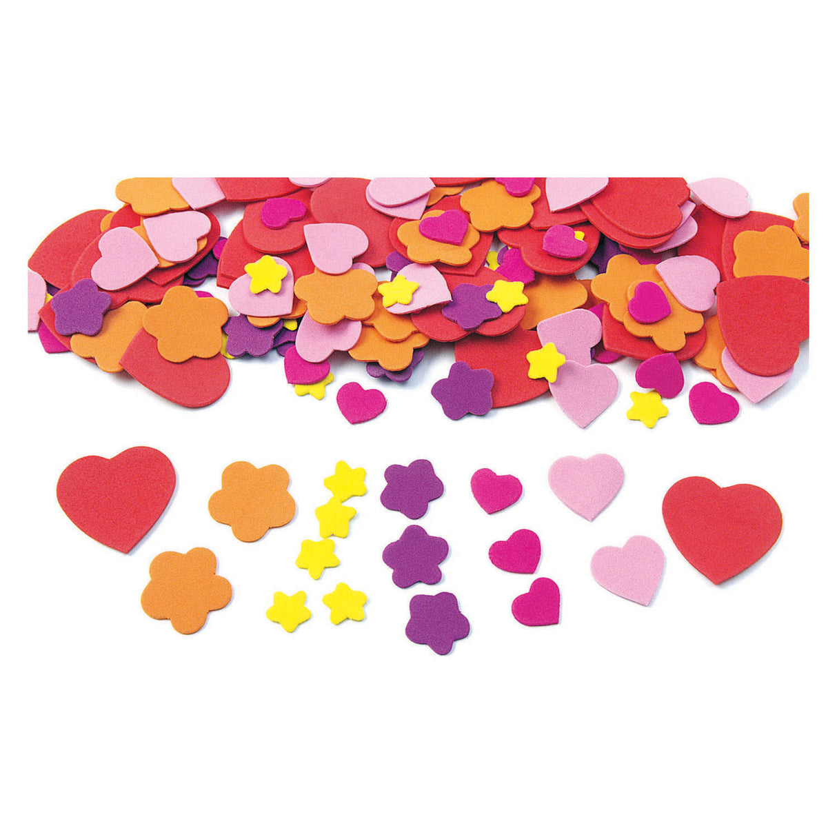 Colorations - Heart, flowers form foam, 150st.