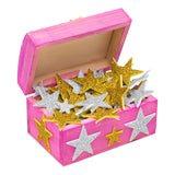 Farve - Foamstickers glitter stjerner, 100 ..