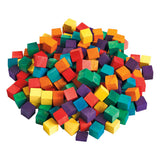 Colorations - colored wooden cube blocks, 196 pcs.