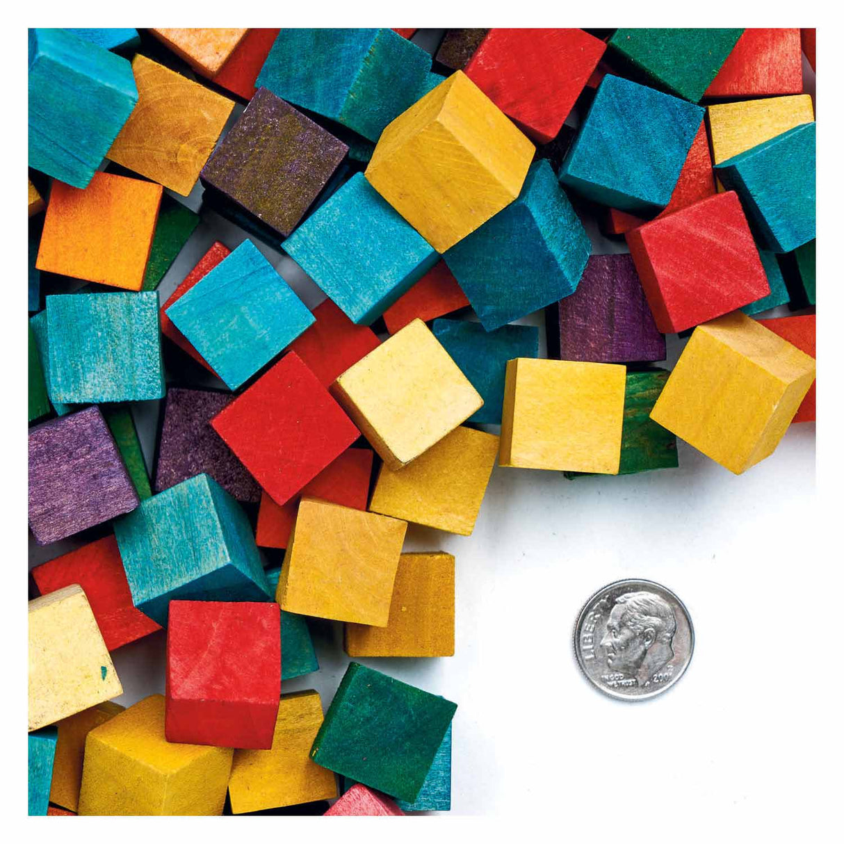 Colorazioni - cubi di cubo in legno colorato, 196st.